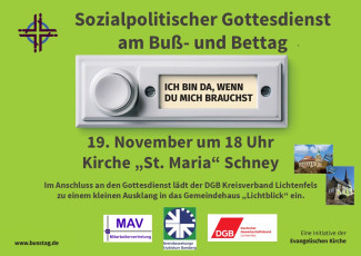 Sozialpolitischer Gottesdienst an Buß- und Bettag