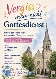 Vergiss-mein-nicht-Gottesdienst