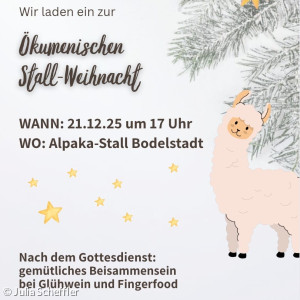 Ökumenische Stallweihnacht in Bodelstadt